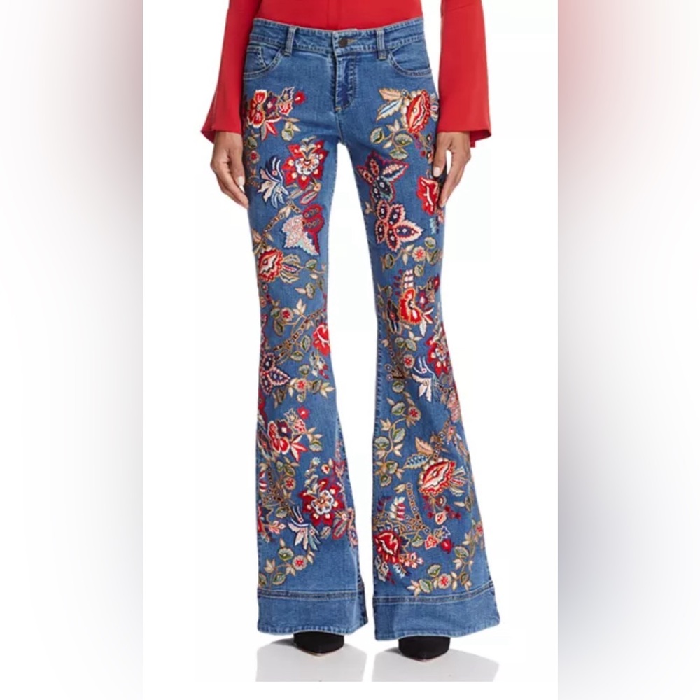 alice + olivia embroidered jeans • sz 26 NWOT